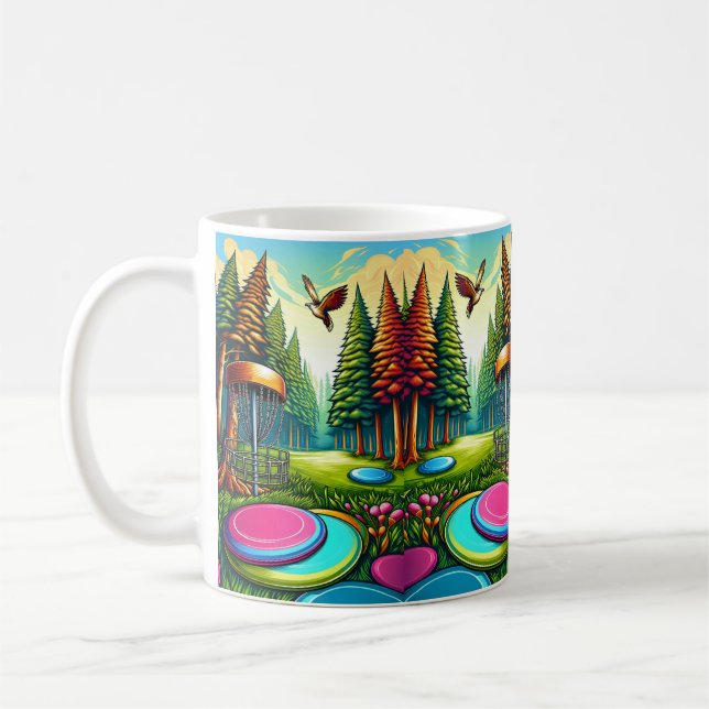 Diskgolf och Eagle tema Kaffemugg (Vänster)