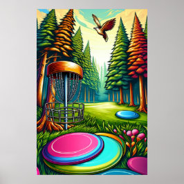 Diskgolf och Eagle tema Poster