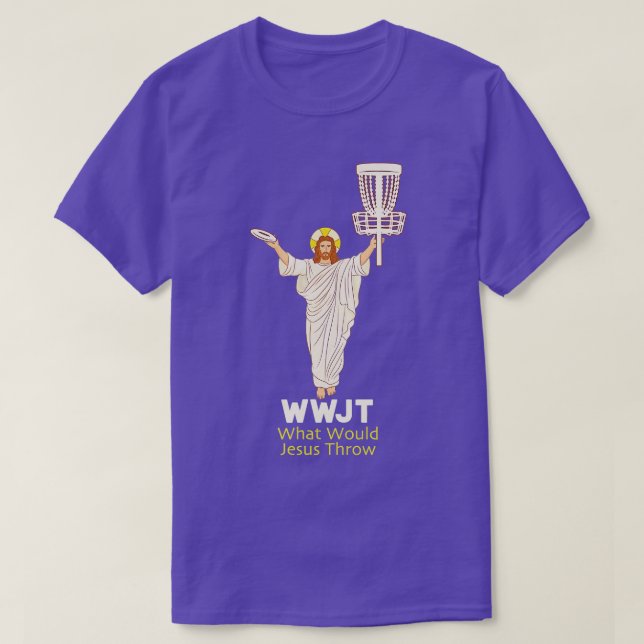 Diskgolf Vad skulle Jesus kasta Frisbee? T Shirt (Design framsida)