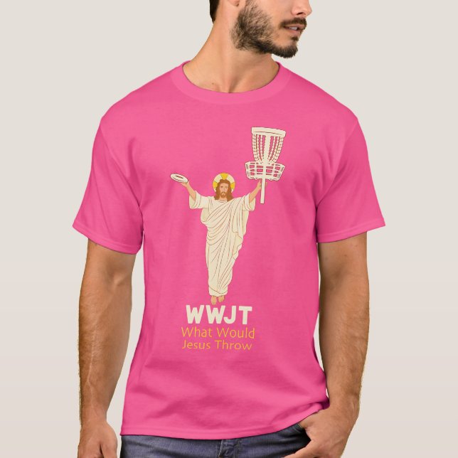 Diskgolf Vad skulle Jesus kasta Frisbee? T Shirt (Framsida)