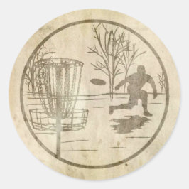 Diskgolfing Runt Klistermärke