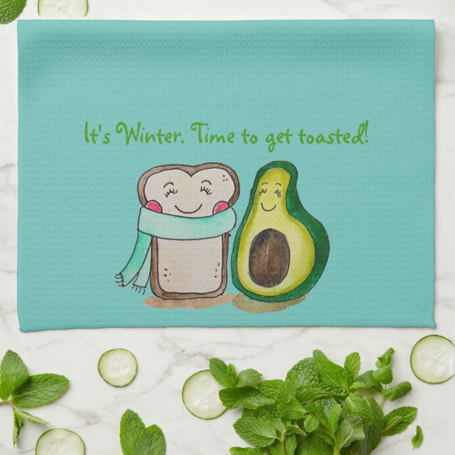 Diskhandduk för vintervintertid kökshandduk (Vikta)