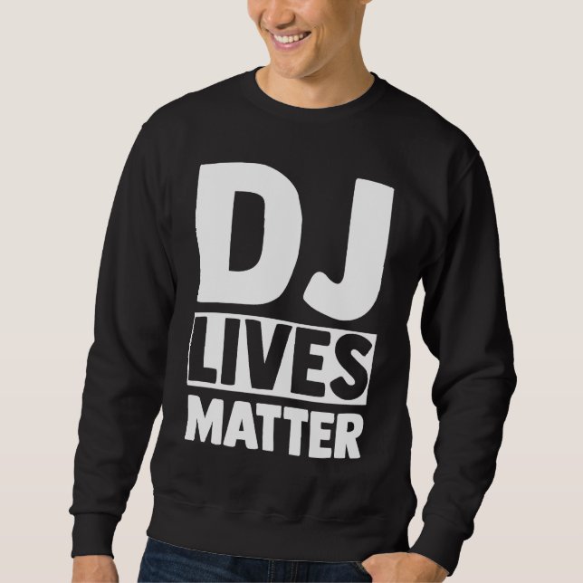 Diskjockey DJ Diskjockey Techno Electro House Kl Lång Ärmad Tröja (Framsida)