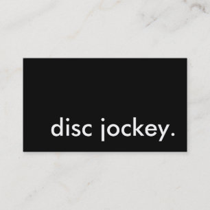 Diskjockey. Visitkort