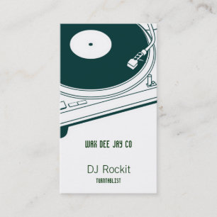 DiskjockeyTurntable Visitkort