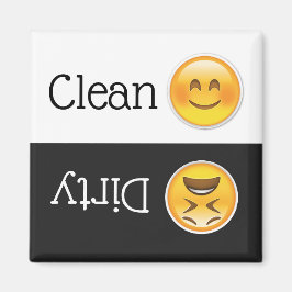 Diskmaskin Ren/Smutsig Emoji Magnet