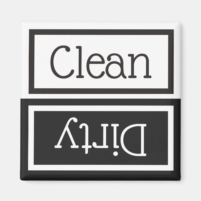 Diskmaskin Ren/Smutsig Magnet (Framsidan)