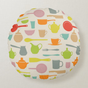 Diskmönster Rund Kudde