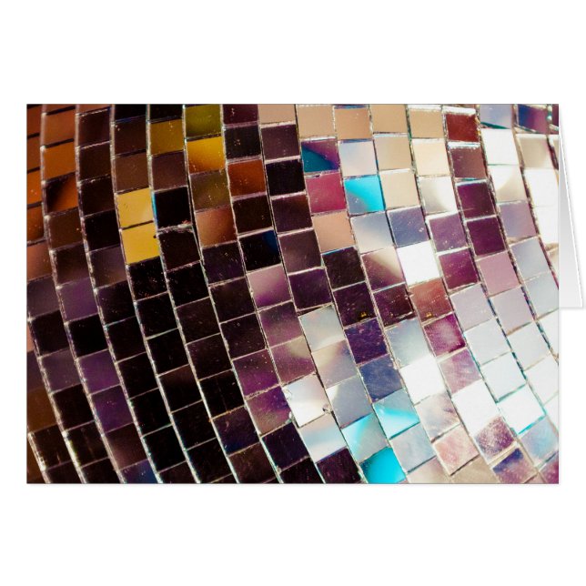 Diskoboll Hälsningskort (Framsidan Horizontal)