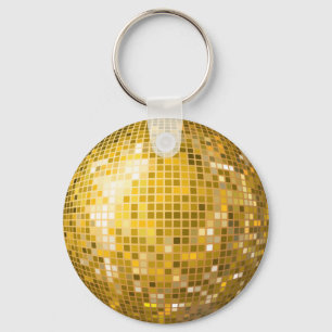 Diskobollguld Keychain Nyckelring