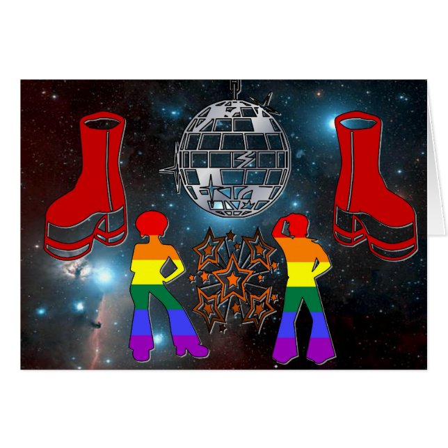 Diskofeber Hälsningskort (Framsidan Horizontal)