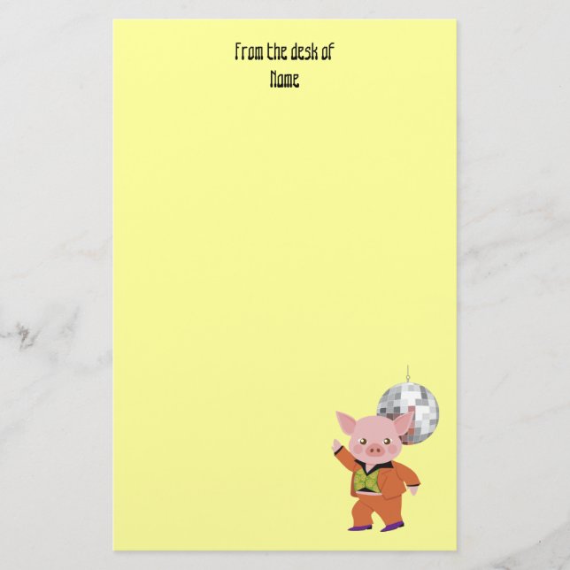 Diskogris med diskoboll brevpapper (Framsida)