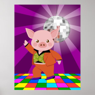 Diskogris på dansgolv poster