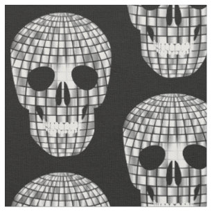 Diskohalloween spegel boll skalle tyg