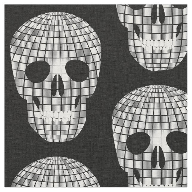 Diskohalloween spegel boll skalle tyg (Närbild)