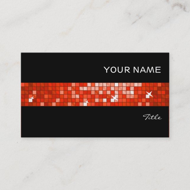 Diskot belägger med tegel rött belägger med tegel visitkort (Framsida)