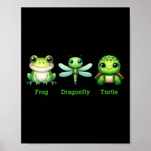 Diskret antitrump Politiskt humor Frog Dragonfly T Poster