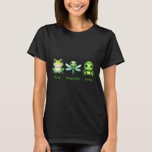 Diskret antitrump Politiskt humor Frog Dragonfly T Shirt