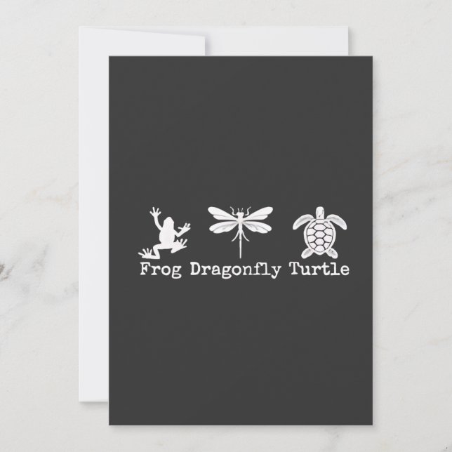 Diskret antitrumpantimon FDT Anti-Maga Frog Turtle Inbjudningar (Framsida)