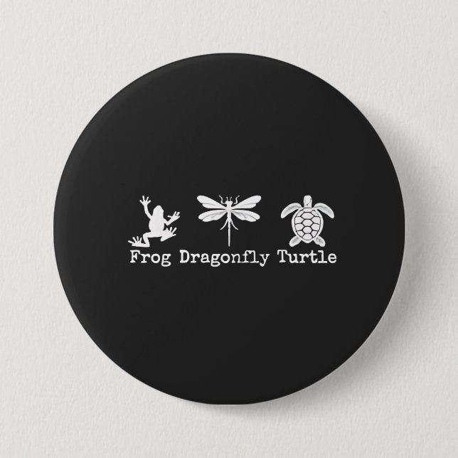 Diskret antitrumpantimon FDT Anti-Maga Frog Turtle Knapp (Framsida)