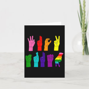 Diskret antitrumpsigneringsspråk Lgbtq+ Resist Kort