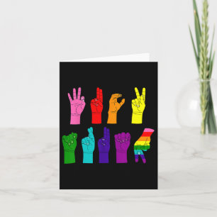 Diskret antitrumpsigneringsspråk Lgbtq+ Resist Kort
