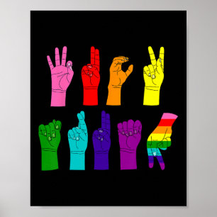 Diskret antitrumpsigneringsspråk Lgbtq+ Resist Poster