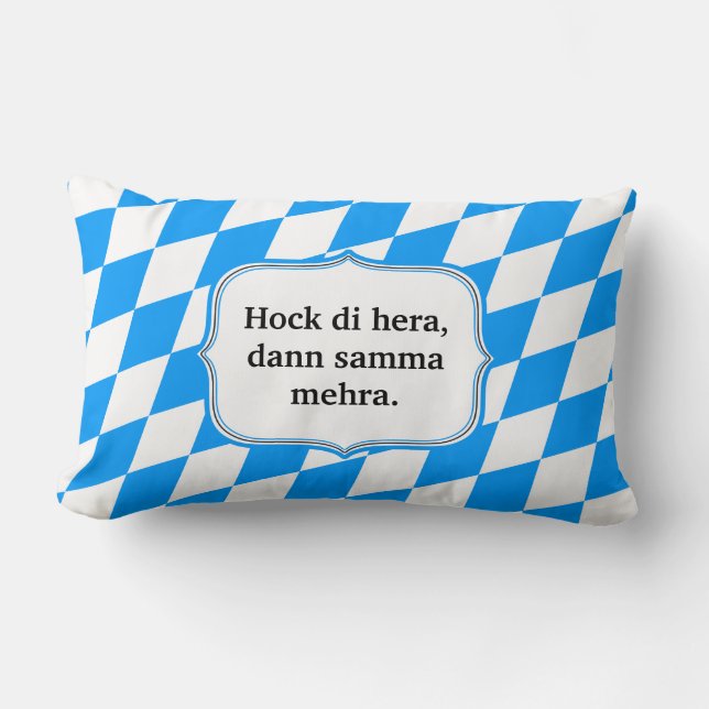 Diskret bayerska på bomull lumbarkudde (Framsida)