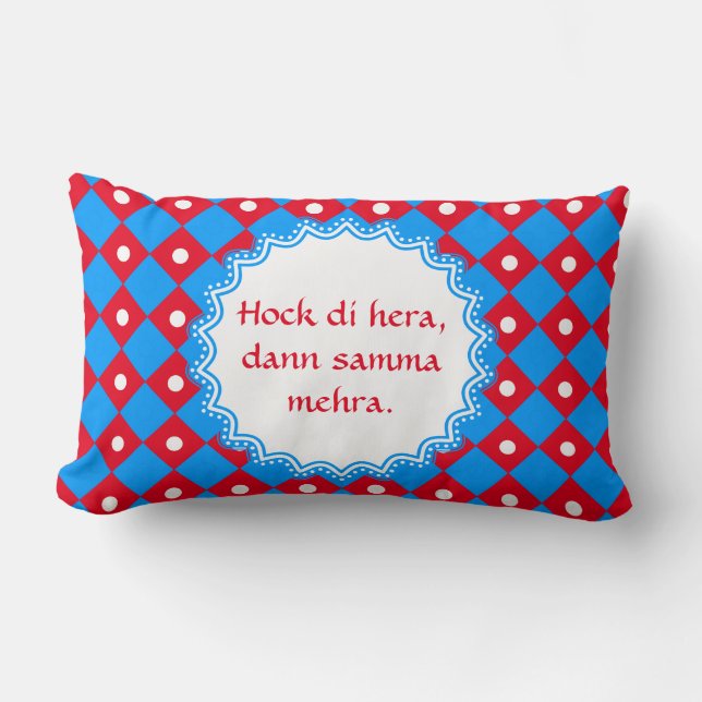 Diskret bayerska på bomull lumbarkudde (Framsida)