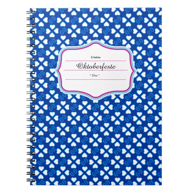 Diskret bayerskt anteckningsbok med spiral (Framsidan)