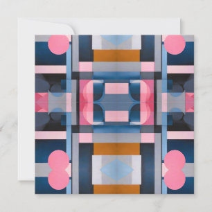 Diskret blåsbildning och Pinks i geometrisk abstra Julkort