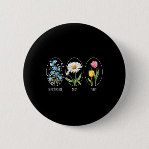 Diskret Blommigt 8647 Trumpblommor Glöm mig inte D Knapp