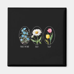Diskret Blommigt 8647 Trumpblommor Glöm mig inte D Magnet