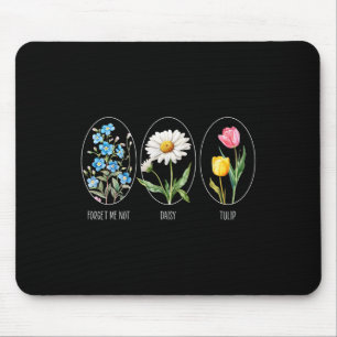 Diskret Blommigt 8647 Trumpblommor Glöm mig inte D Musmatta