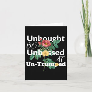 Diskret Blommigt Oköpt Obossed Un-trumped 8647 R Kort