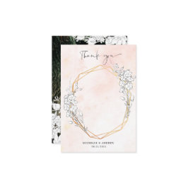 Diskret  Blommigt - tackkort för foto Tack Kort