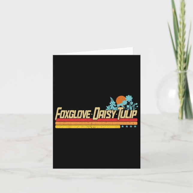 Diskret Boho Flowers Trump Resistt Shirt Foxglove  Kort (Framsida)