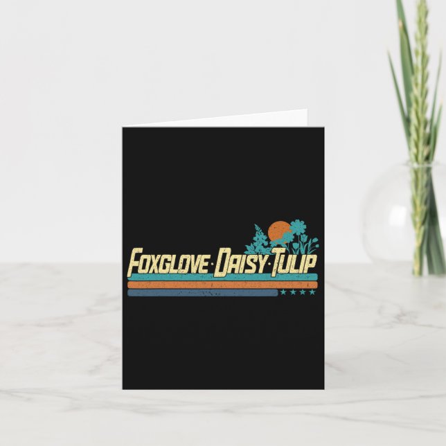 Diskret Boho Flowers Trump Resistt Shirt Foxglove  Kort (Framsida)