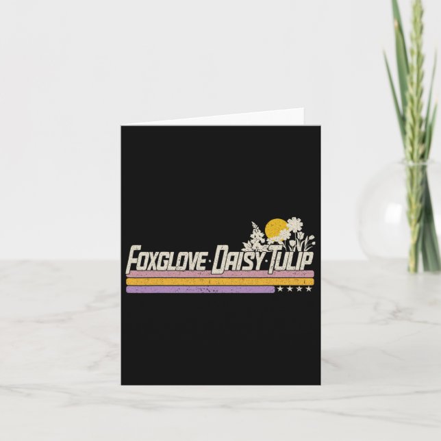 Diskret Boho Flowers Trump Resistt Shirt Foxglove  Kort (Framsida)