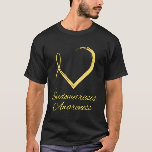 Diskret Endometrios Awareness Gift Heart Endometr T Shirt (Framsida)