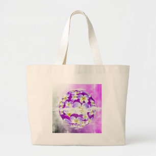 Diskret, enkel Violet Pansy-blomma mönster-glob Jumbo Tygkasse