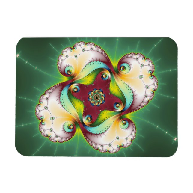 Diskret glöd - Fractal Art Magnet (Horisontell)