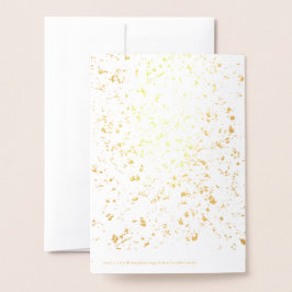 Diskret Guld/Silver Löv Delar Folierat Kort