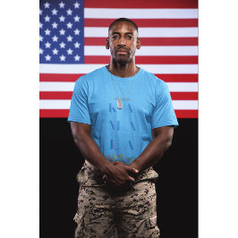 Diskret Kamala Harris. Blommor. Grått och blå T Shirt