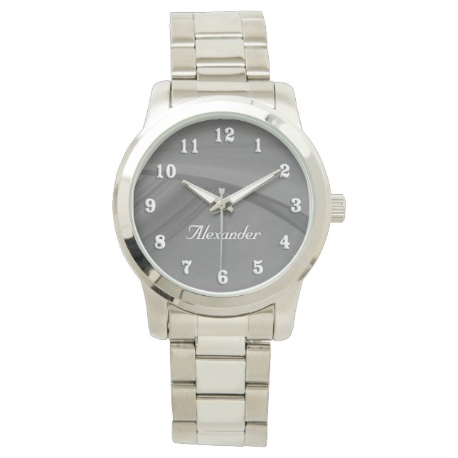 Diskret kol armbandsur (Framsida)