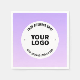 Diskret lätt Lila och Logotyp för ditt företag Pappersservett