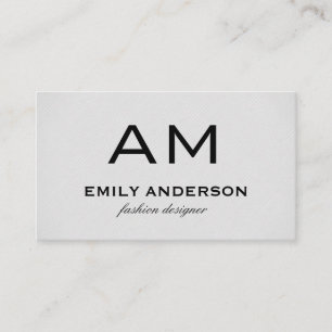 Diskret Mönster med Monogram Visitkort