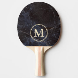Diskret mörk stens monogram pingisracket