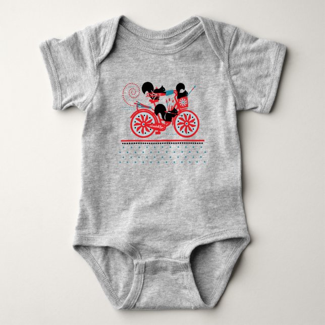 Diskret på ett cycle Onsie T Shirt (Framsida)