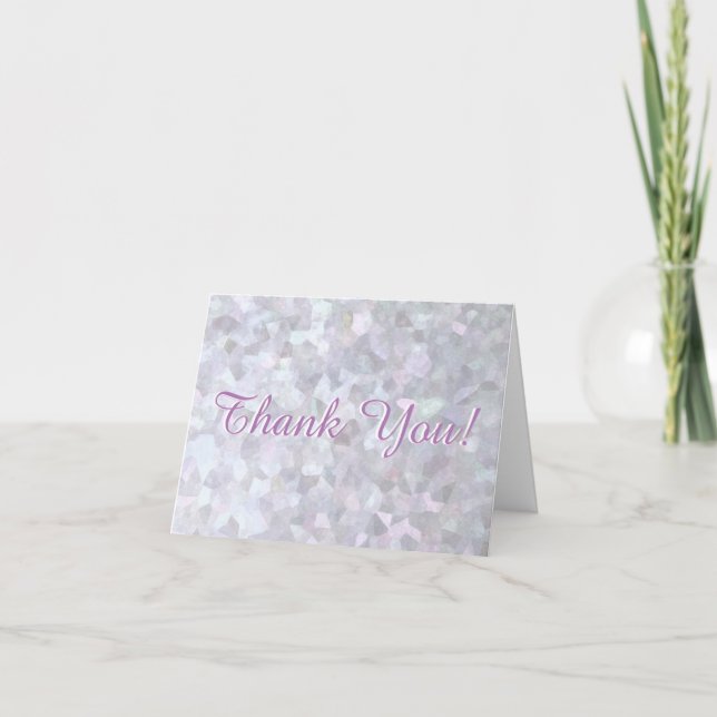 Diskret Pastel Glitter Tack Kort (Framsida)